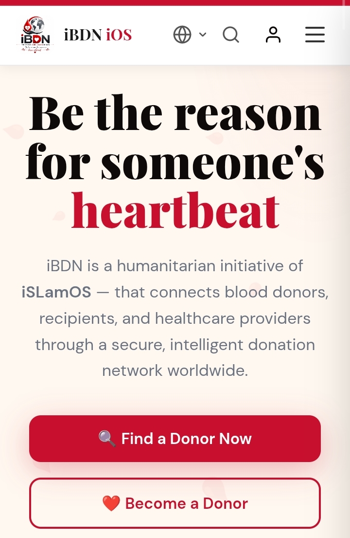 iBDN — Intentional Blood Donation Network (formerly as BloodOS)