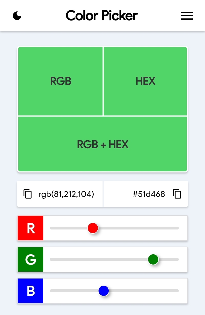 HTML colour picker